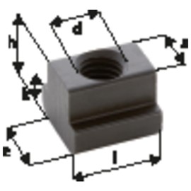 AMF T-Slot Nut DIN 508 M20 x 22 mm 80085 (T-slot nuts T-slot nut precision T-slot nut DIN508 DIN slot nuts) d x T-slot: M20 x 22/dimension a: 21.7 mm/dimensions: 35 mm/dimensions h: 28 mm/dimensions