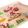 Lelin Wooden puzzle with farm animals
