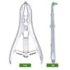 Stainless Steel Castration Tongs with 200 Rubber Rings, Flexible Castration