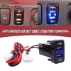 DYSO Fit Toyota Tacoma Land Cruiser 12V Blue Dual USB