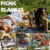 Extra Large Picnic Blankets Portable 80x80 Oversized Waterproof Sandproof Outdoor