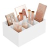 iDesign 5-Section Divided Vanity Organizer for Cosmetic Storage - White