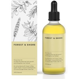 Hair Growth Oil 100% Natural with Caffeine, Biotin, Castor Oil, Argan Oil, Coconut Oil, and Rosemary Oil for Effective Hair Thickening Hair Mask & Hair Loss Treatment