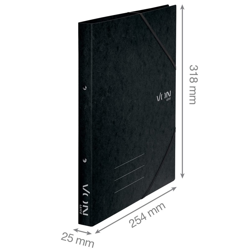 VON Leitz 30120095 A4 Ring Binder with 2 Rings Elastic