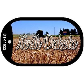 Smart Blonde North Dakota Wheat Farm Novelty Metal Dog Tag Necklace DT-11622