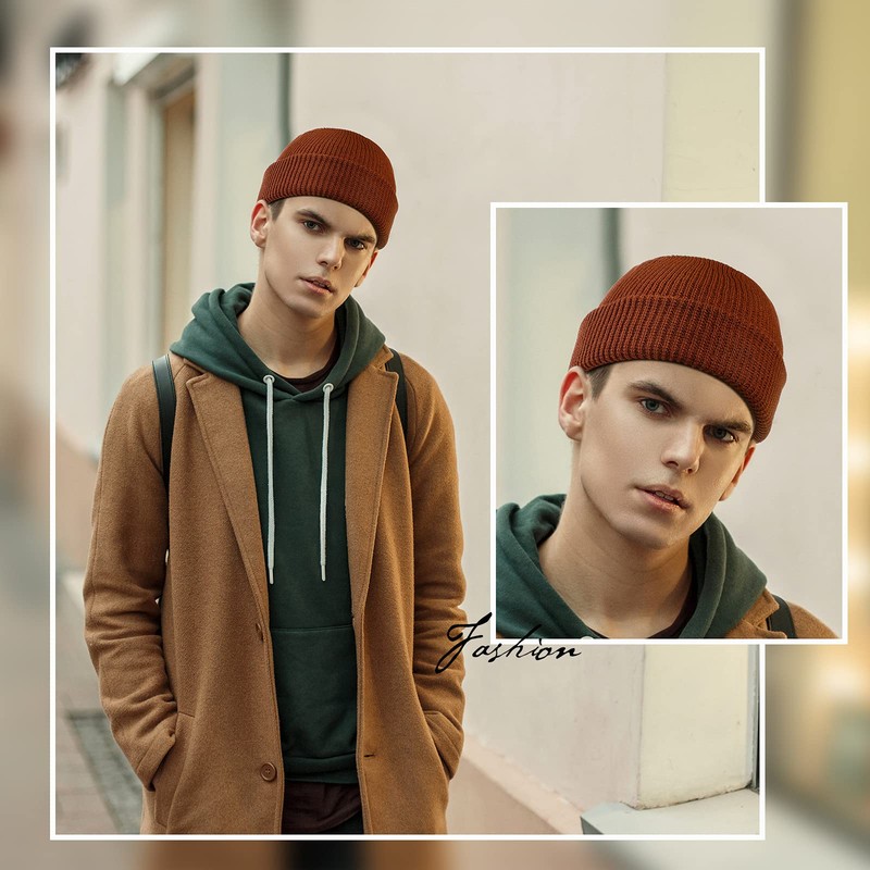 SATINIOR Trawler Beanie Watch Hat Roll-up Edge Skullcap Fisherman Beanie