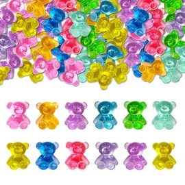 Kotkiddy Pack of 300 Mini Hard Resin Animals, Counting Bears, Mini Hard Resin Figures for Children, Miniature Figures, Small Hard Resin Animals to Hide
