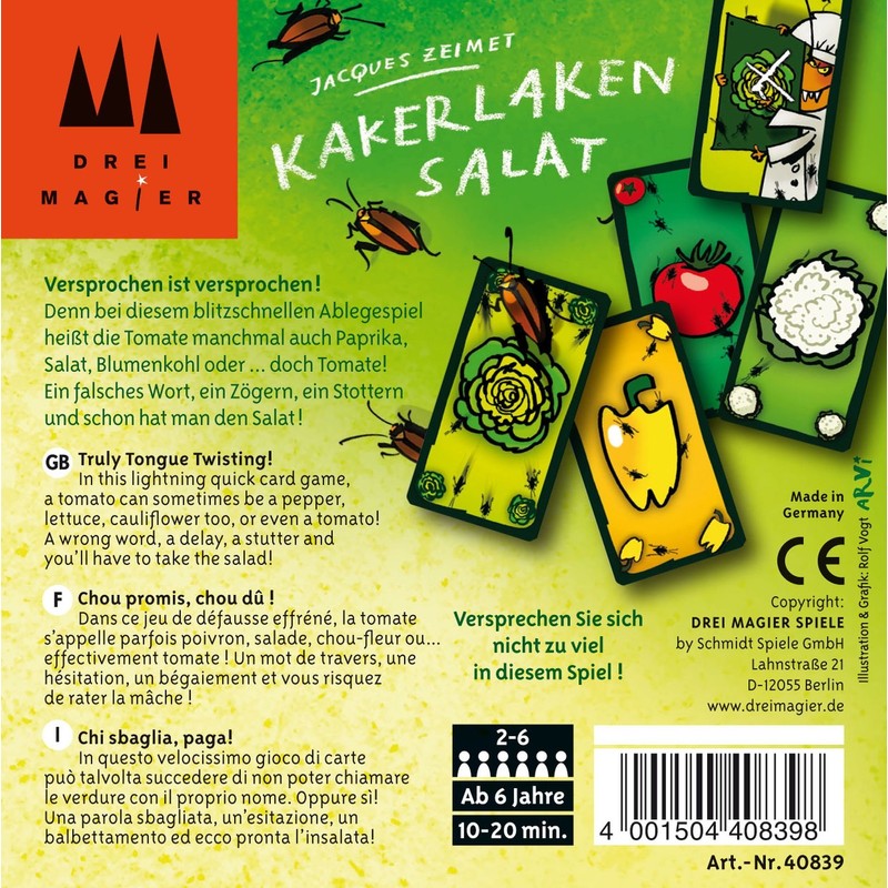 Schmidt Spiele Drei Magier Card Game (German Version), Single