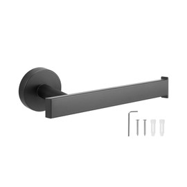 NearMoon Bath Square Toilet Paper Holder, Premium SUS304 Stainless Steel Rustproof Wall Mounted Toilet Roll Holder for Bathroom, Kitchen, Washroom (Matte Black)