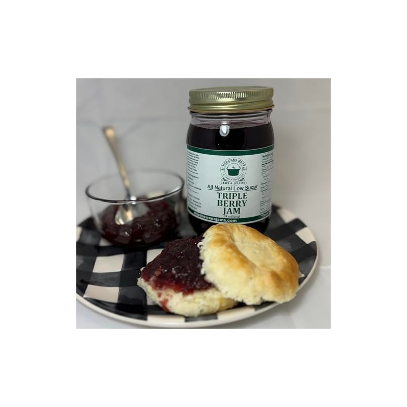 Triple Berry Jam, All Natural/Low Sugar, 18 oz