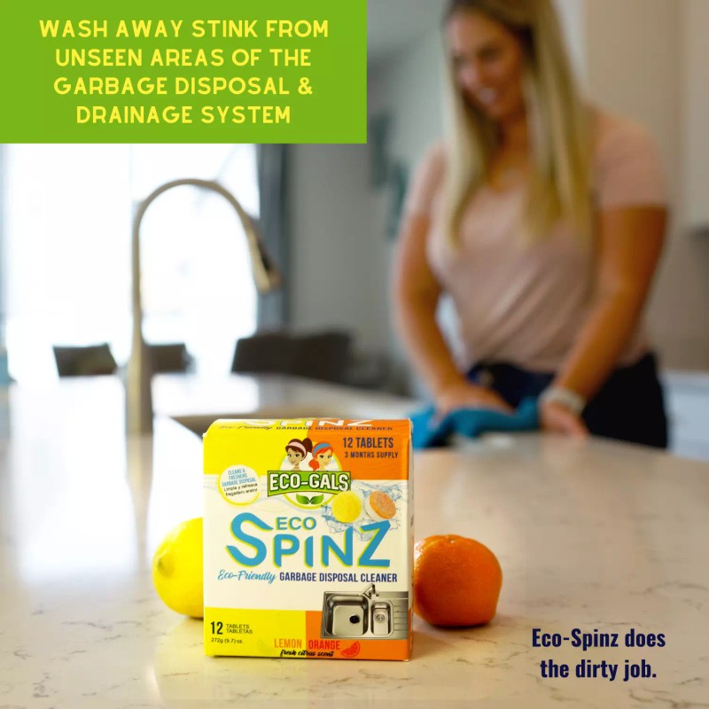 Eco-Gals Eco Spinz Garbage Disposal Cleaner and Deodorizer for Cleaning