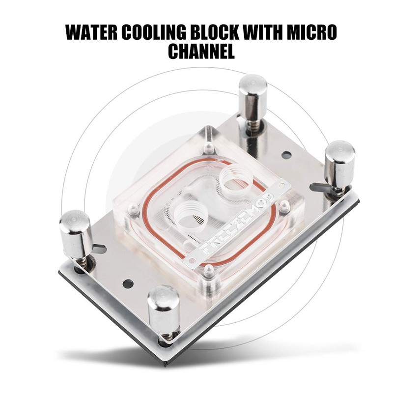 Tangxi Computer CPU Water Cooling Block Red Copper + PMMA