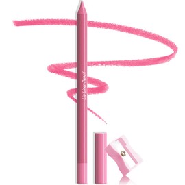 evpct 1Pcs Deep Pink Matte Long Lasting Lip Liner Pencils Makeup for Shaping & Sculpting Lips, No Transfer Long Wear Waterproof Pigmented Lip Liner lipliners Crayon Lipstick Pencil Sharpener 15