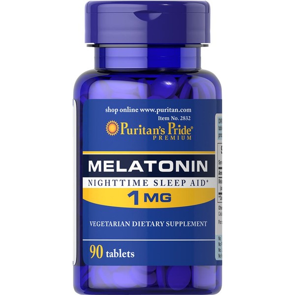Puritan's Pride Melatonin 1 mg tabs.1.mg.90
