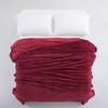 MOONLIGHT20015 Fleece Blanket Throws for Sofas - 400 GSM Burgundy