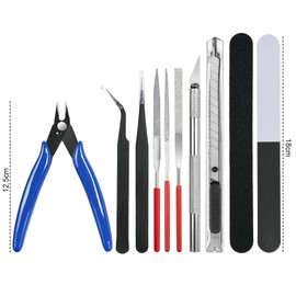 HOTUT 23 Pcs Modeler Basic Tools Craft Set, Hobby Building Tools Kit, Gundam Model Tools Kit, Modeler Basic Miniature Handmade Craft Tools Set for Professional Model Assemble Building and Fixing