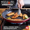 Red Volcano Textured Ceramic Nonstick, 10 Piece Cookware Pots and