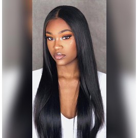 Essent Seamless Sleek Straight Clip in Hair Extensions Human Hair, 18 Inch 130g 7pcs Natural Black Clip in Silky Straight Remy Human Hair Extensions for Women