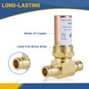 GUOFIS Water Hammer Arrestor,1/2Inch Tee Copper Water Arrestor,Pex-A Expansion Connection(4PACK,Copper