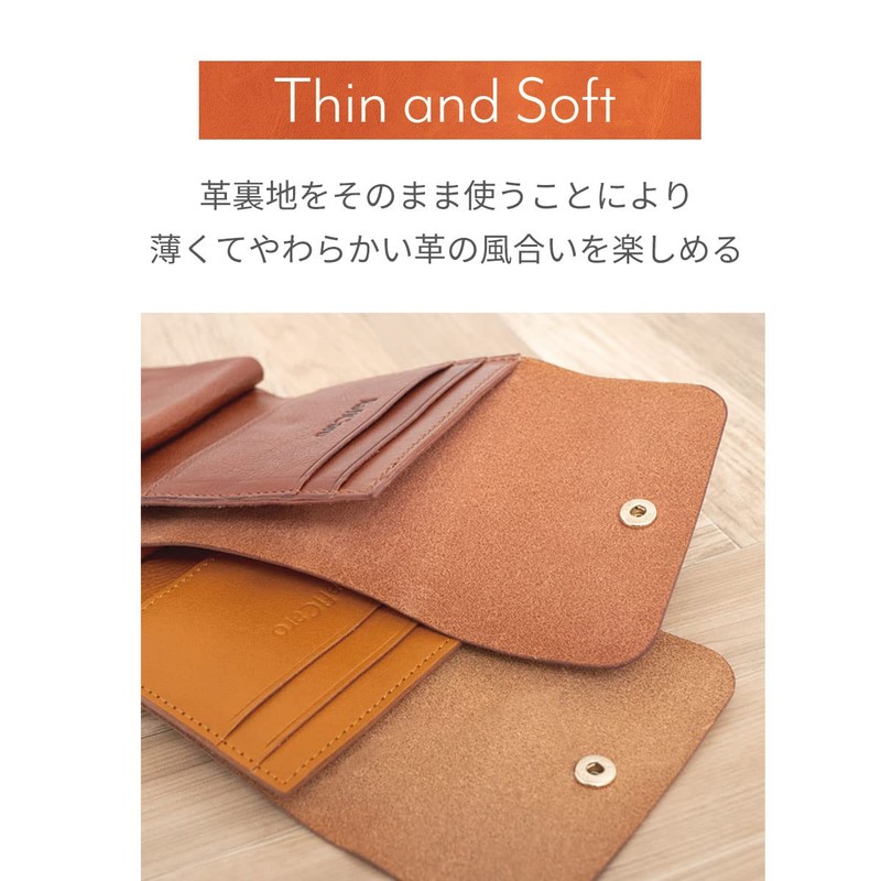 RafiCaro Women's Bifold Wallet, Genuine Leather, Italian Leather, Flap, Mini