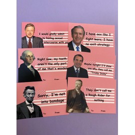 U.S. Presidents Funny Mini Valentine's Day Cards