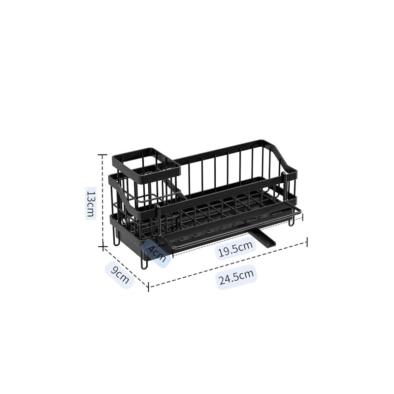スポンジラック スポンジホルダー 防錆 キッチン用 スポンジ置き ふきん掛け付き たわしホルダー 洗面所/キッチン収納