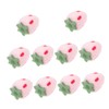 DOITOOL 10pcs Cute Felt Strawberry Crafts Hairband Decor for Home