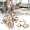 250Pcs Flower Shape Unfinished Wooden Flower Slices Wooden Flowers Wood