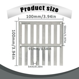 1 Pcs 100mm/3.94in Length Square Stainless Steel Shower Side Drainage Wall Drainage Protection Cover,Square Floor Drain Cover for Furniture Repair Bathroom Kitchen