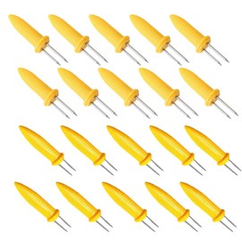 Esforzarse 20 Pcs Corn Holders, Stainless Steel Corn Holders Set, Corn On The Cob Holders Set, Perfect for Skewers BBQ, Camping and Home Cooking