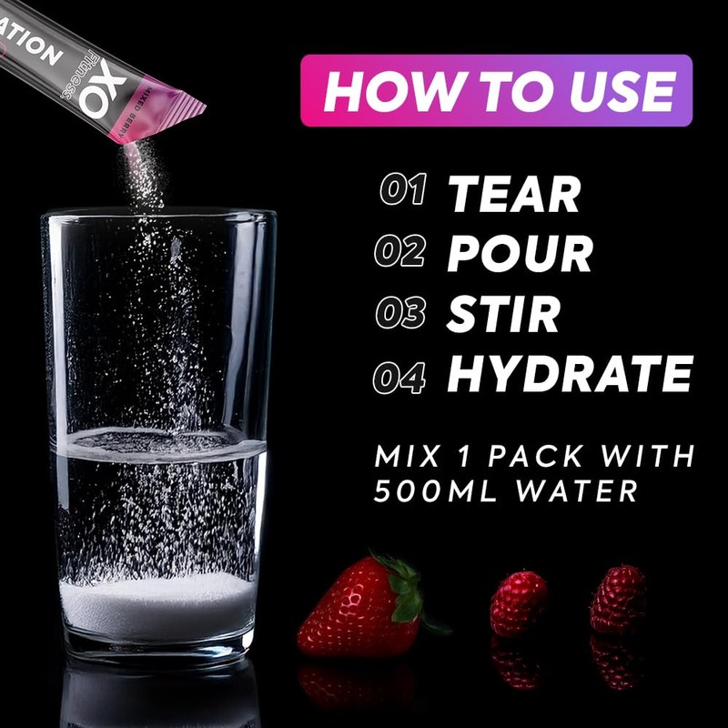 XO Fitness Hydration Sachets | Key Electrolytes Sachets | Immunity