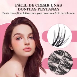 Kit De Extensiones De Pestañas Diy Naturales 8-18mm Itntfn