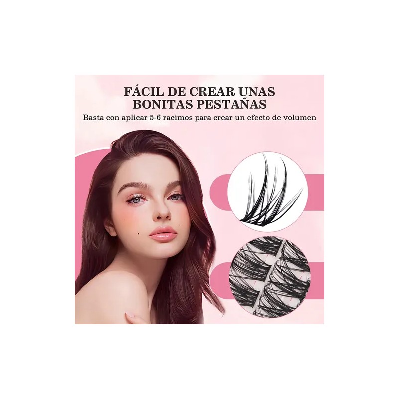 Kit De Extensiones De Pestañas Diy Naturales 8-18mm Itntfn