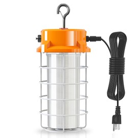 RIUVAO 120W LED Temporary Work Light 18000Lm 5000K Daylight White Portable Hanging Construction Lighting Led High Bay Light for Workshop Mine Job Site Lighting