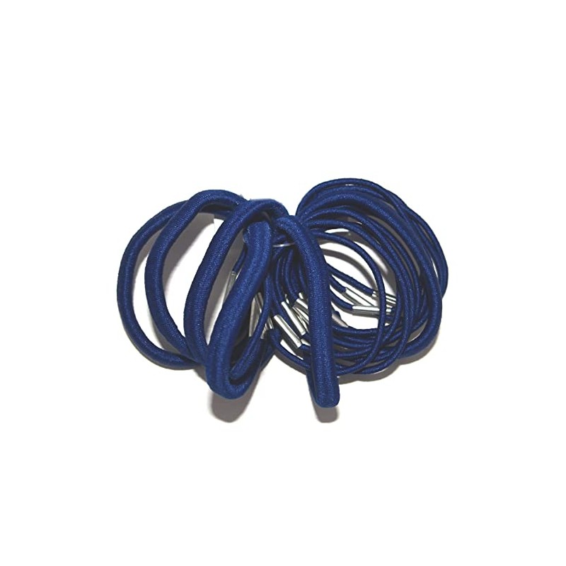 18 Thick And Thin Royal Blue Hair Elastics Bands Bobbles