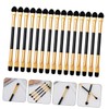 Baluue 15pcs Double-ended Eyeshadow Applicators for Easy Makeup Application Portable