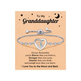 UPROMI Granddaughter Gifts from Grandma Bracelets for Teen Girl Trendy Stuff Tween Birthday Easter Valentines Day Gifts for Teens Kids Jewelry Teenage 8 12 10 14 16 18 13 Year Old Girl