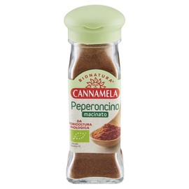 Cannamela - Linea Bionatura, Peperoncino Macinato Bio, Confezione da 50g. Ideale per Rendere Piccante Ogni Piatto, Mediamente Piccante