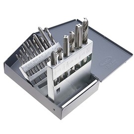 6-32 to 1/2-13 Coarse Thread HS Tap and Drill Set in metal case -9 taps and 9 drills