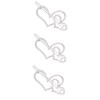 DOITOOL 3pcs Rhinestone Double Hearts Hair Clip for Women and