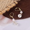 TTPSRY Ohrringe für Frauen Mode 14k Perlen Ohrringe 925 Sterling