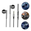 TEHAUX 1pc Metal in Ear Gaming Earphone with Microphone Heavy