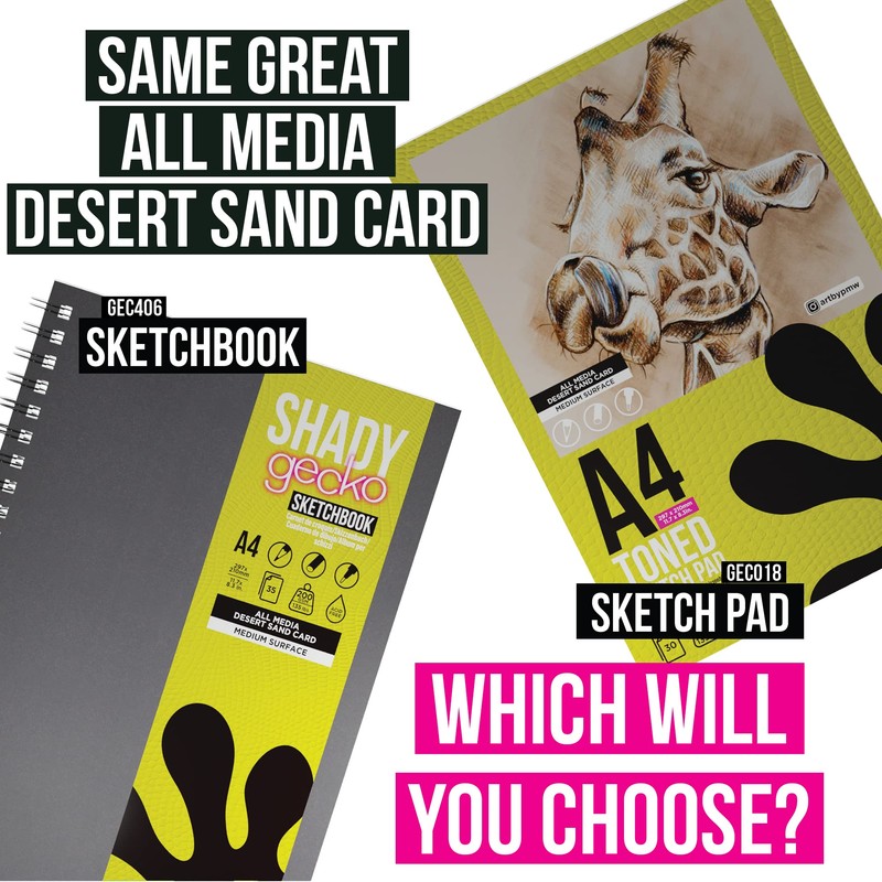 Artgecko Tan Toned Sketch Book A4 Portrait - 70 Pages