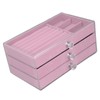 Acrylic Jewelry Organizer 3 Drawers Storage Box Transparent Jewelry Display