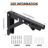 Folding Shelf Brackets 12 Inch, 2pcs Foldable Heavy Duty Shelf