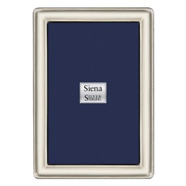 Siena 5x7 Silver Double Braid Deco Picture Frame, Boutique Quality Photo Frame, Collection (925 Sterling Silver)