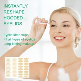 Pack of 600 Slip-On Eyelid Stripes, Eyelid Tapes, Eyelid Stripes, Eyelid Tape, Double-Sided Eyelid Tapes, Invisible Double Eyelid Stripes, with Fork Rods, Tweezers