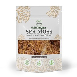 Holistic Depot Sun-Dried Raw Sea Moss from St. Lucia - Makes 5 Jars of Sea Moss Gel 4 oz (113G)