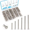 Yinpecly 120 Pcs Cabinet Pulls Knobs Screws, M4x25/30/35/40/45/50mm