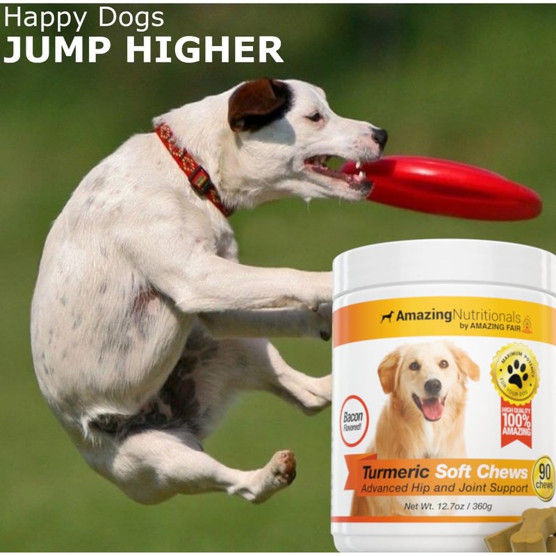 Amazing Turmeric for Dogs Curcumin Pet Antioxidant - Eliminates Joint